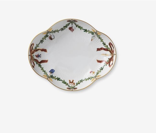 Royal Copenhagen Star Fluted Christmas Dish 22 cm