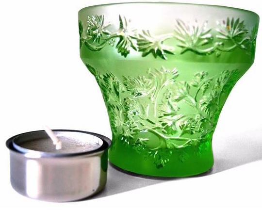 Lalique Tealight Green Lalique Tealight Green