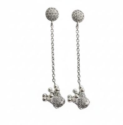 Azhar Gioielli | Orecchini pendenti linea Principessa in argento 925 e zirconi