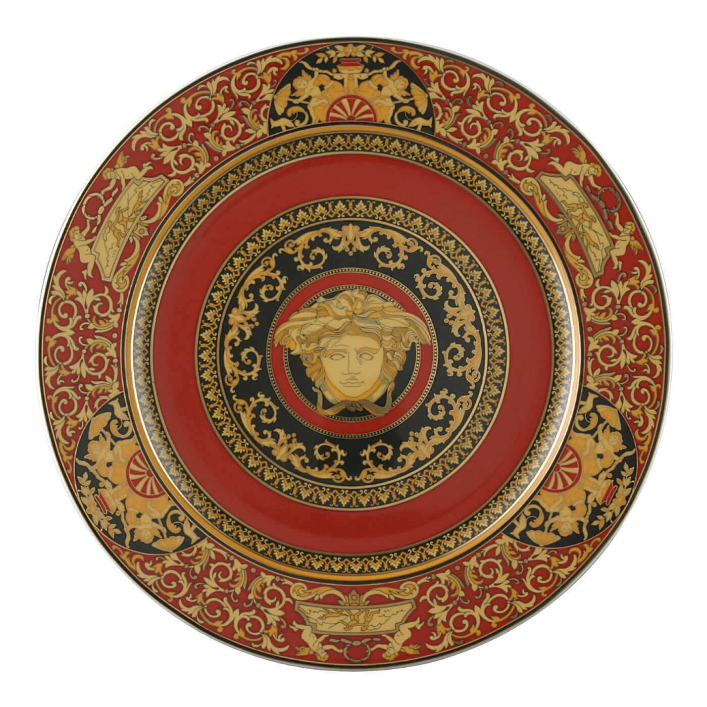 Versace Ikarus Medusa rosso Piatto piano 30 cm Versace Ikarus Medusa rosso Piatto piano 30 cm