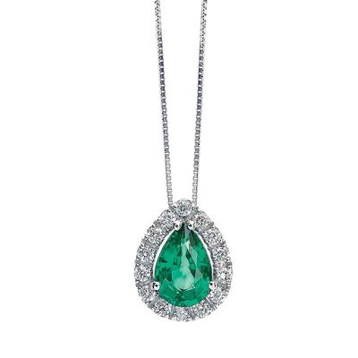 Bibigì Collana in oro bianco 18 kt con Smeraldo e Diamanti Bibigì Collana in oro bianco 18 kt con Smeraldo e Diamanti