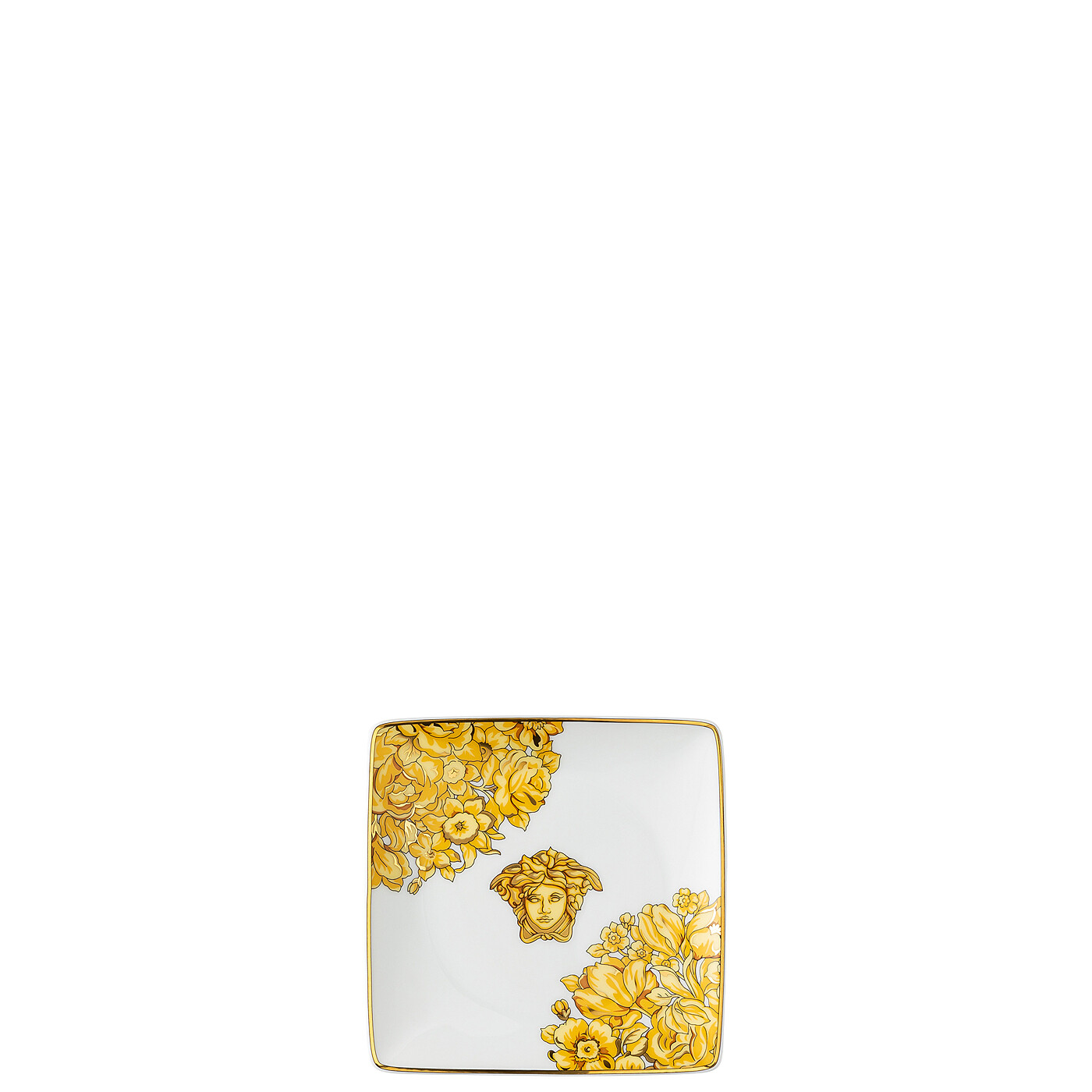 VERSACE COPPETTA QUADRA PIANA MEDUSA RHAPSODY BIANCO 12 CM VERSACE COPPETTA QUADRA PIANA MEDUSA RHAPSODY BIANCO 12 CM