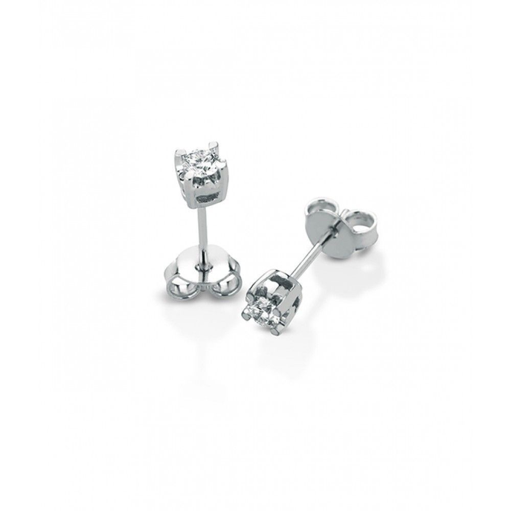 Crusado Orecchini Punto Luce in oro bianco 18 kt e Diamanti taglio brillante - Varie Carature Crusado Orecchini Punto Luce in oro bianco 18 kt e Diamanti taglio brillante - Varie Carature, CARATURA: 0,06 ct