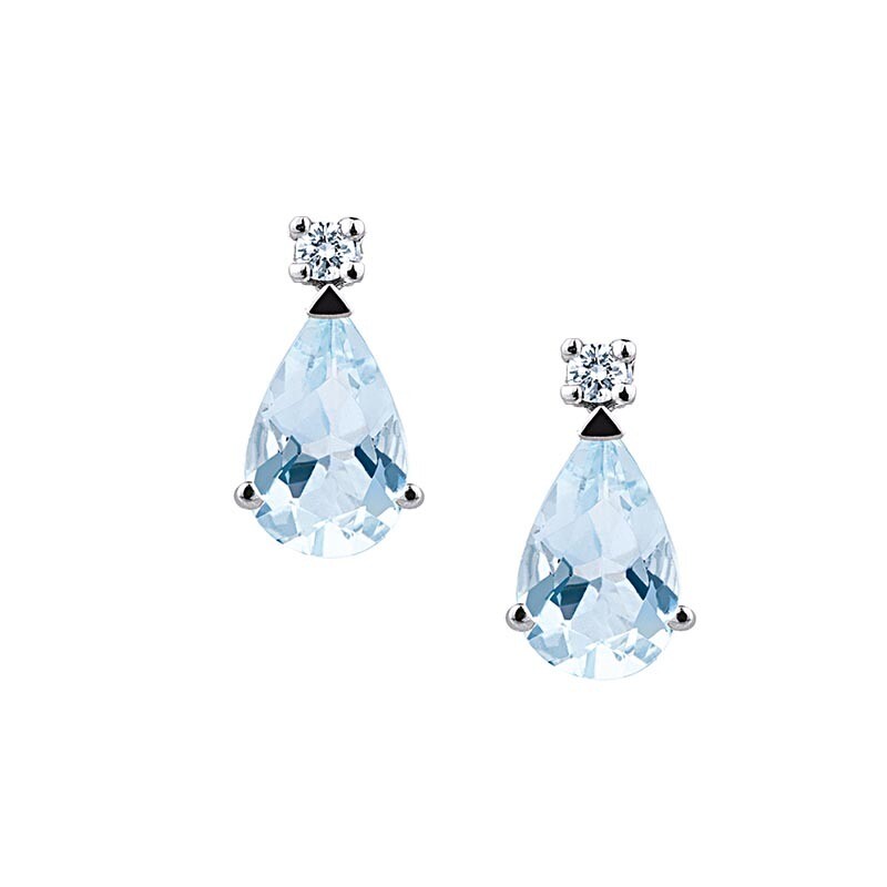 Bibigì Orecchini in Oro Bianco 18 kt con Acqua Marina e diamanti- Varie Misure Bibigì Orecchini in Oro Bianco 18 kt con Acqua Marina e diamanti- Varie Misure