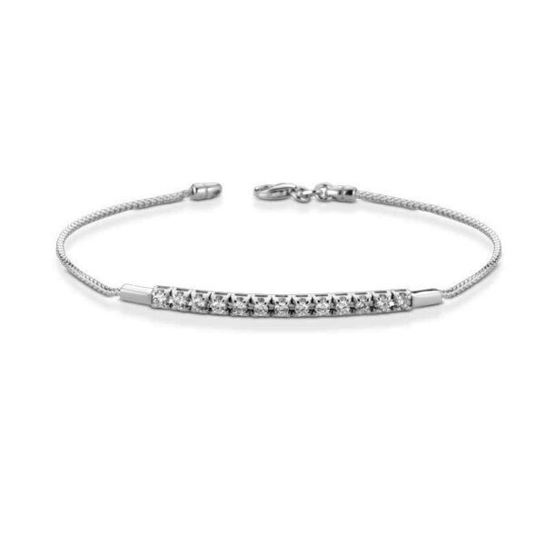 Crusado Bracciale Mezzo Tennis in oro bianco 18 kt con diamanti - Varie carature