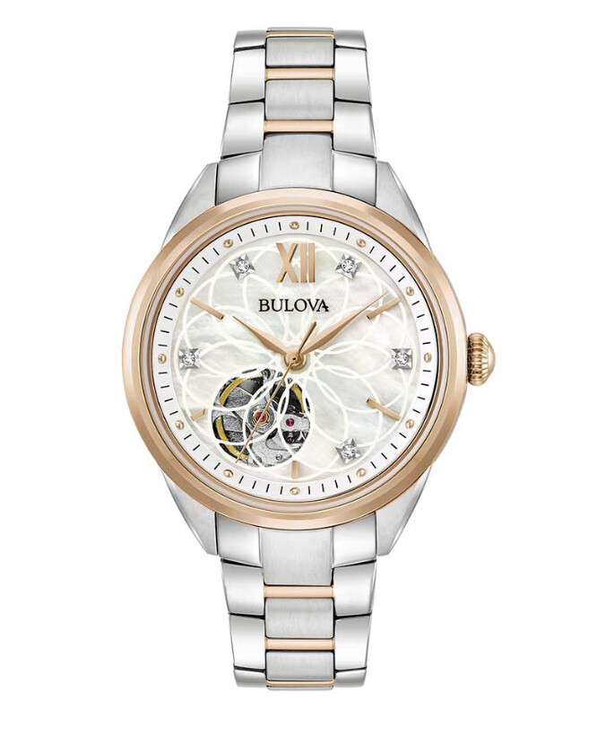 Bulova 98P170 Sutton Lady Automatic Diamond orologio per donna Bulova 98P170 Sutton Lady Automatic Diamond orologio per donna