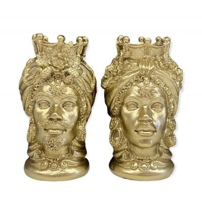 Lamart Palais Royal coppia teste di moro 11 cm Lamart Palais Royal coppia teste di moro 11 cm