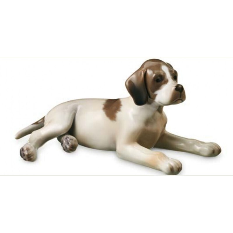 Royal Copenhagen Statuina Cucciolo di Pointer