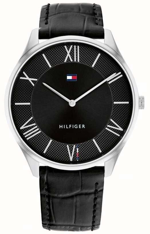 TOMMY HILFIGER OROLOGIO UOMO BECKER 43 mm Pelle Nero