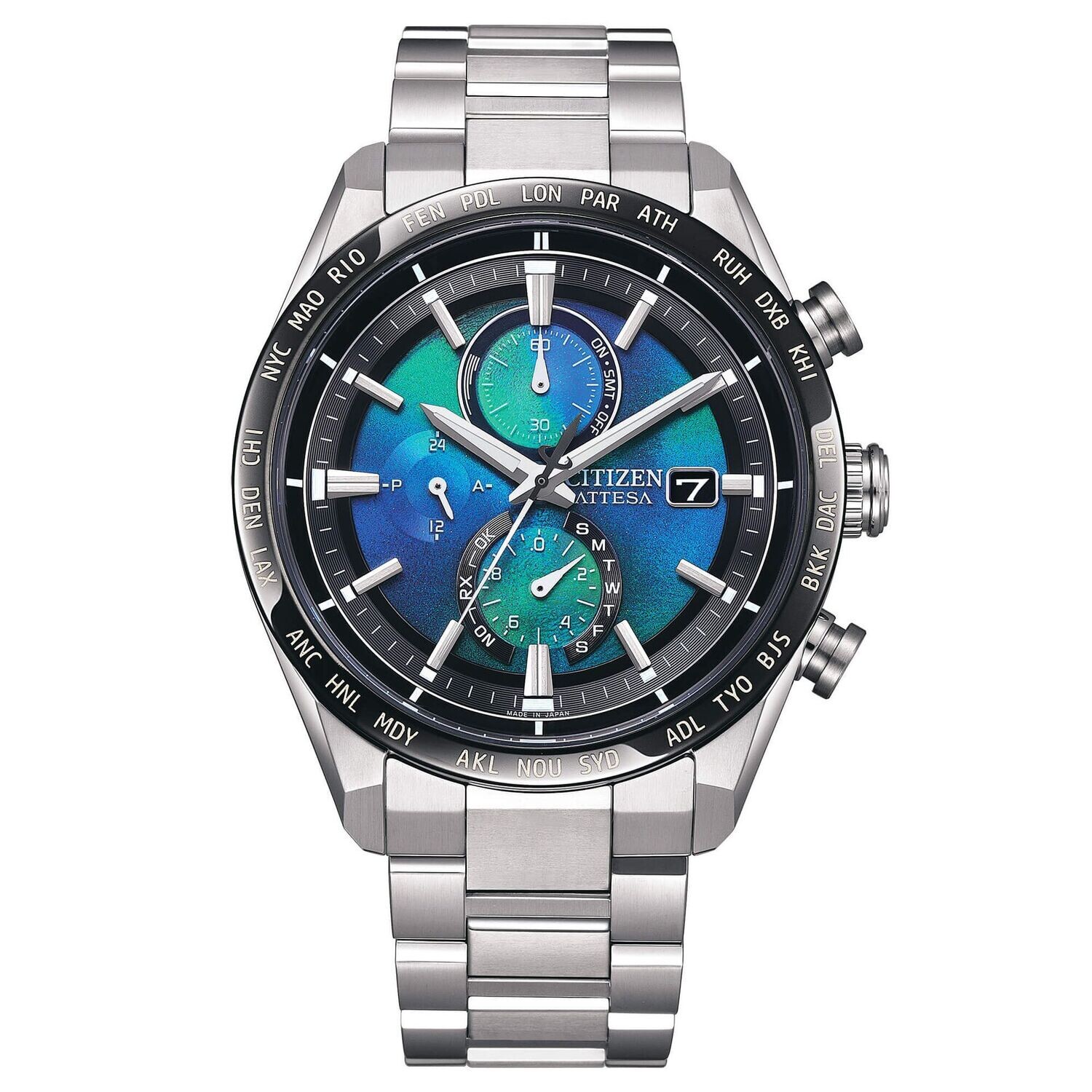 Citizen radiocontrollato titanio Unite with Blue Limited Edition AT8188-64L