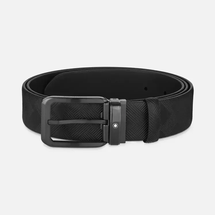 Montblanc 130587 Cintura reversibile in pelle nera 35 mm Extreme 3.0