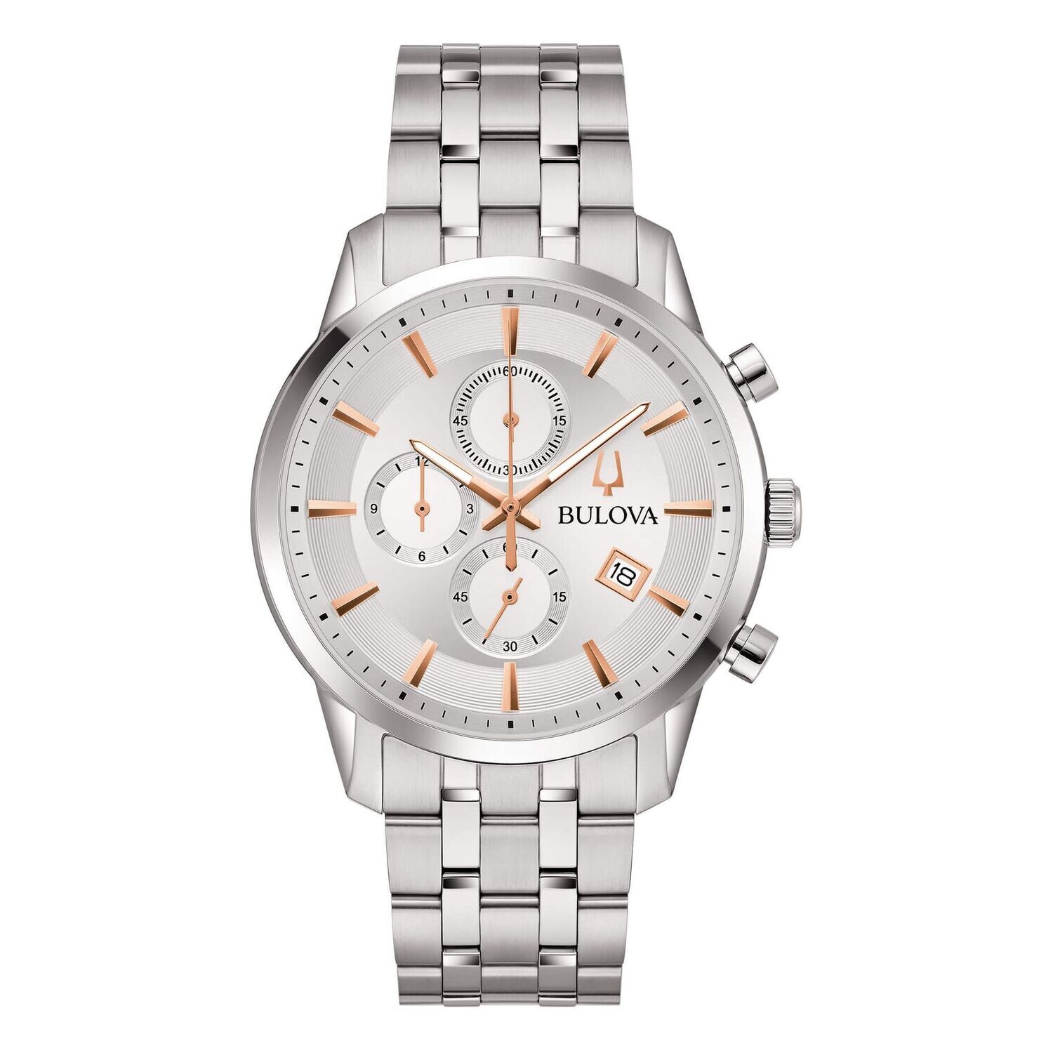 Bulova Sutton Chrono Silver 96B411 Orologio Uomo Bulova Sutton Chrono Silver 96B411 Orologio Uomo