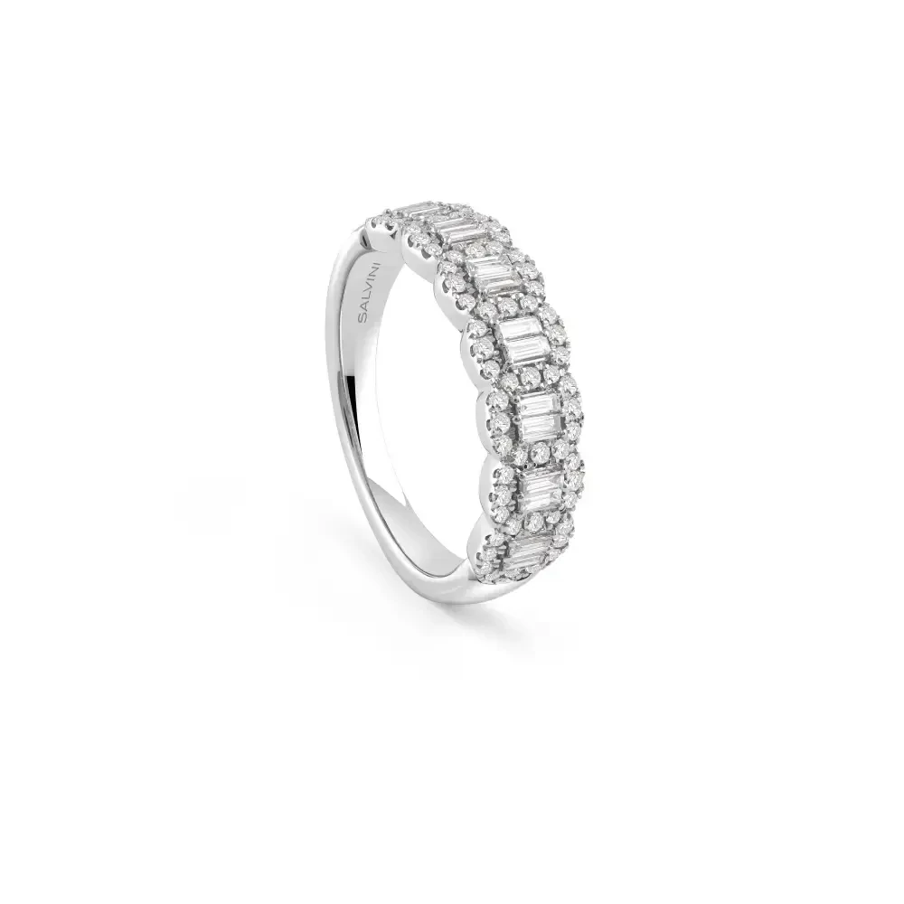 Salvini Damiani Linea MAGIA - Anello veretta in oro bianco con diamanti ct. 0.46 Salvini Damiani Linea MAGIA - Anello veretta in oro bianco con diamanti ct. 0.46