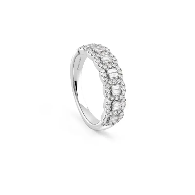Salvini Damiani Linea MAGIA - Anello veretta in oro bianco con diamanti ct. 0.46 Salvini Damiani Linea MAGIA - Anello veretta in oro bianco con diamanti ct. 0.46