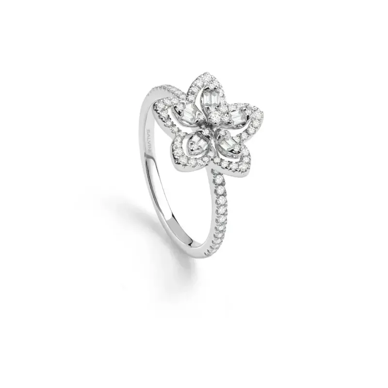 Salvini Damiani Linea MAGIA GARDEN - Anello in oro bianco con diamanti ct. 0.30