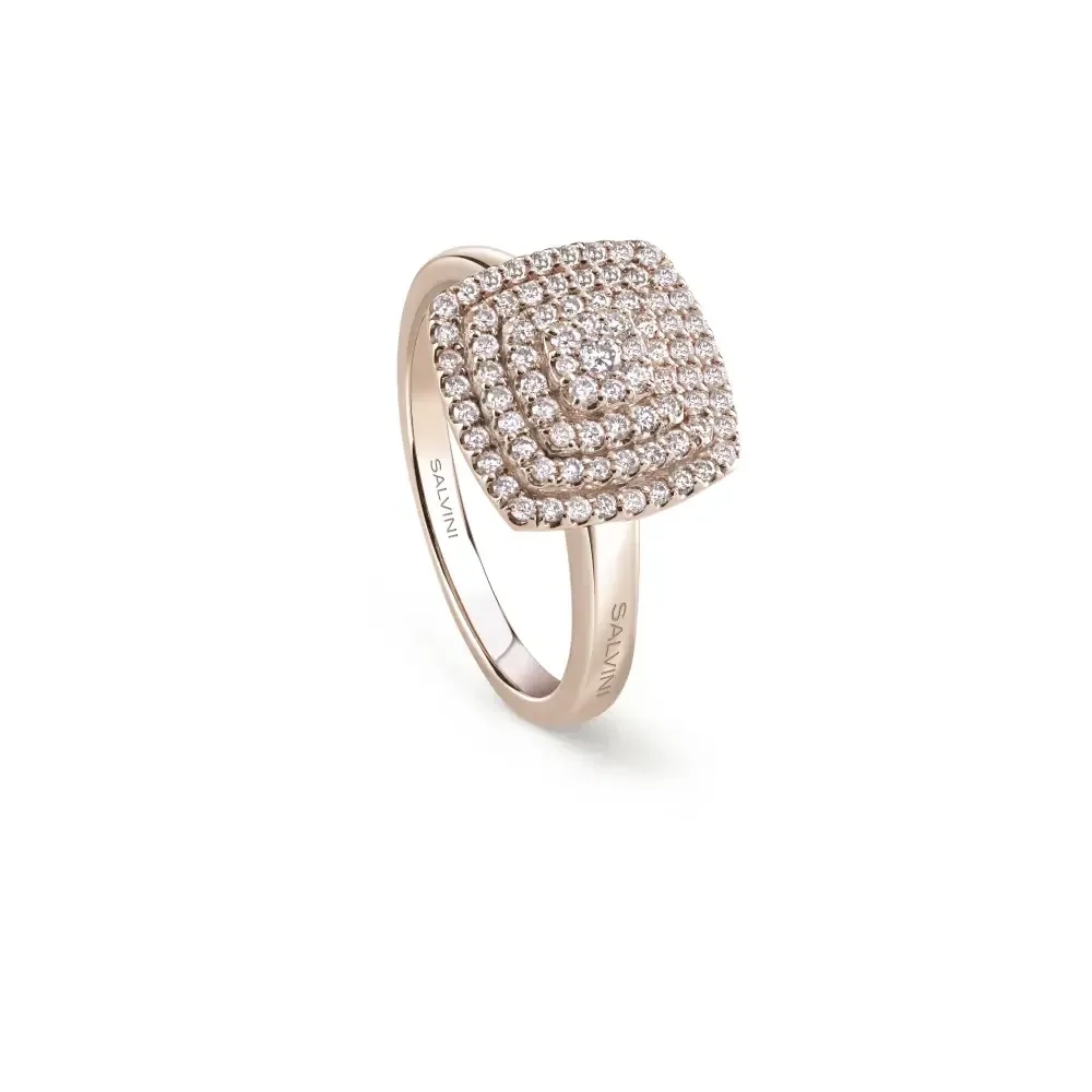 Salvini Damiani Linea BAGLIORI - Anello in oro rosa con diamanti