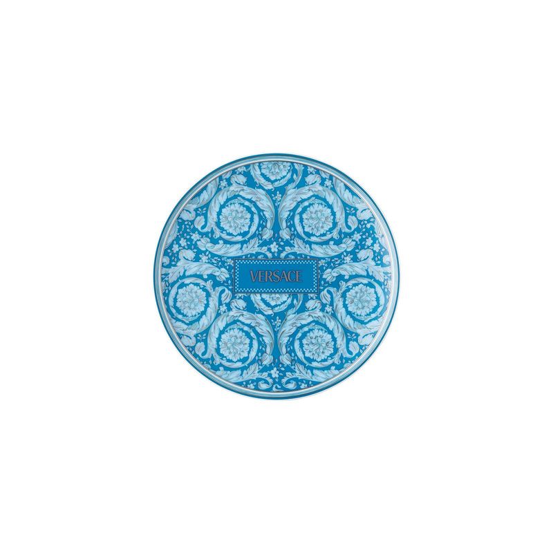 Versace Barocco Teal piatto piano 17 cm Versace Barocco Teal piatto piano 17 cm