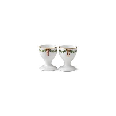 Royal Copenhagen Star Fluted Christmas Egg Cup | Porta uova 2 pz Royal Copenhagen Star Fluted Christmas Egg Cup | Porta uova 2 pz