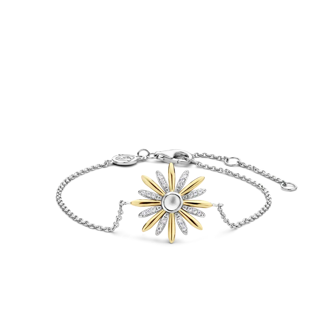 TI SENTO Milano | Bracciale bicolore in argento 925 placcato in rodio giallo, zirconi e madreperla TI SENTO Milano | Bracciale bicolore in argento 925 placcato in rodio giallo, zirconi e madreperla