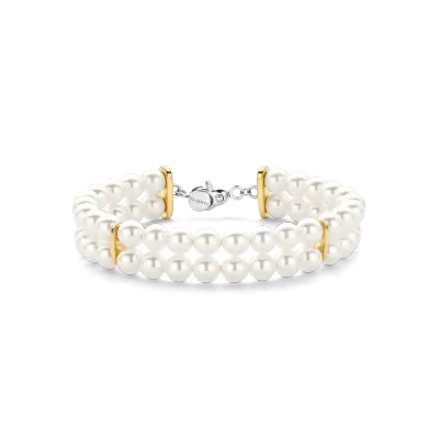 TI SENTO Milano | Bracciale a doppio filo di perle in argento 925