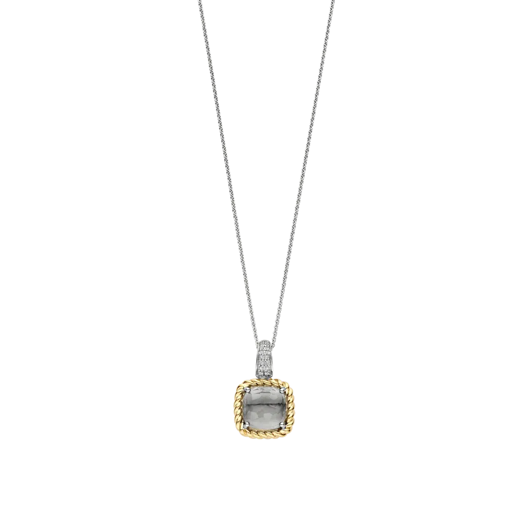 TI SENTO Milano | Collana in argento 925 con zirconi e cristallo fumè TI SENTO Milano | Collana in argento 925 con zirconi e cristallo fumè