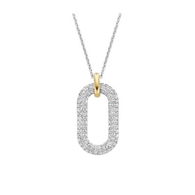 TI SENTO Milano | Collana in argento 925 placcato oro giallo con pendente di zirconi TI SENTO Milano | Collana in argento 925 placcato oro giallo con pendente di zirconi