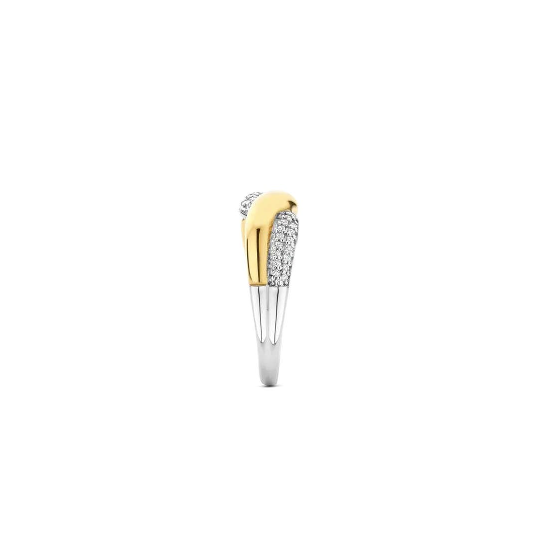 TI SENTO Milano | Anello fascione in argento 925 placcato oro giallo