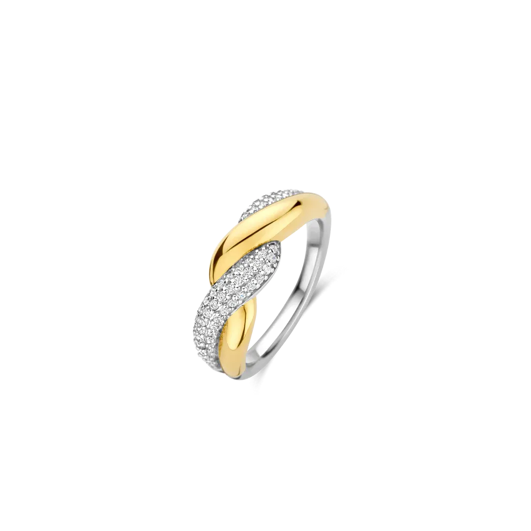 TI SENTO Milano | Anello fascione in argento 925 placcato oro giallo