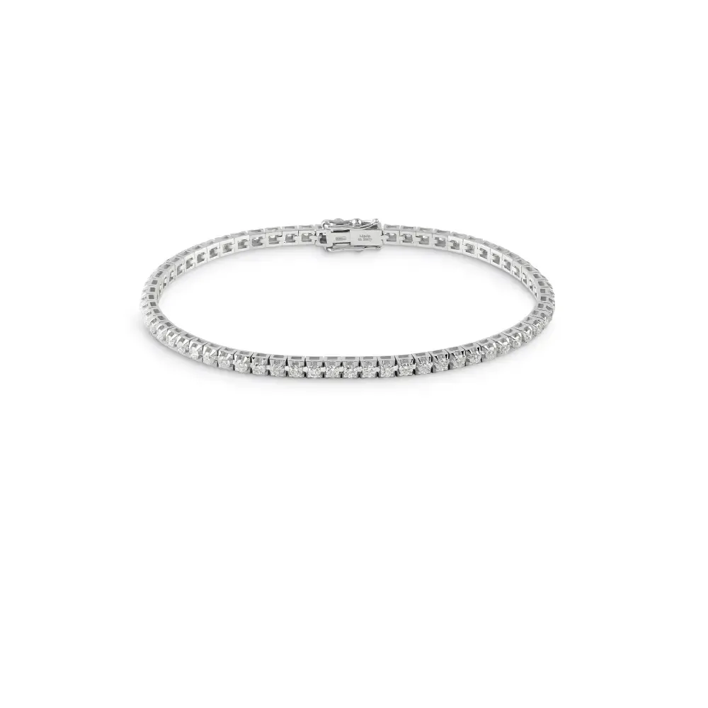 Salvini Damiani Linea BATTITO - Bracciale Tennis/Eternity in oro bianco con diamanti ct. 2.18