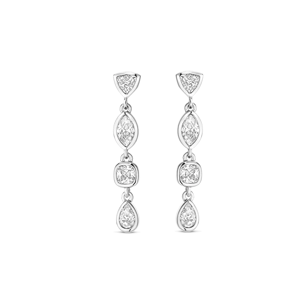 TI SENTO Milano | Orecchini pendenti in argento 925 con zirconi