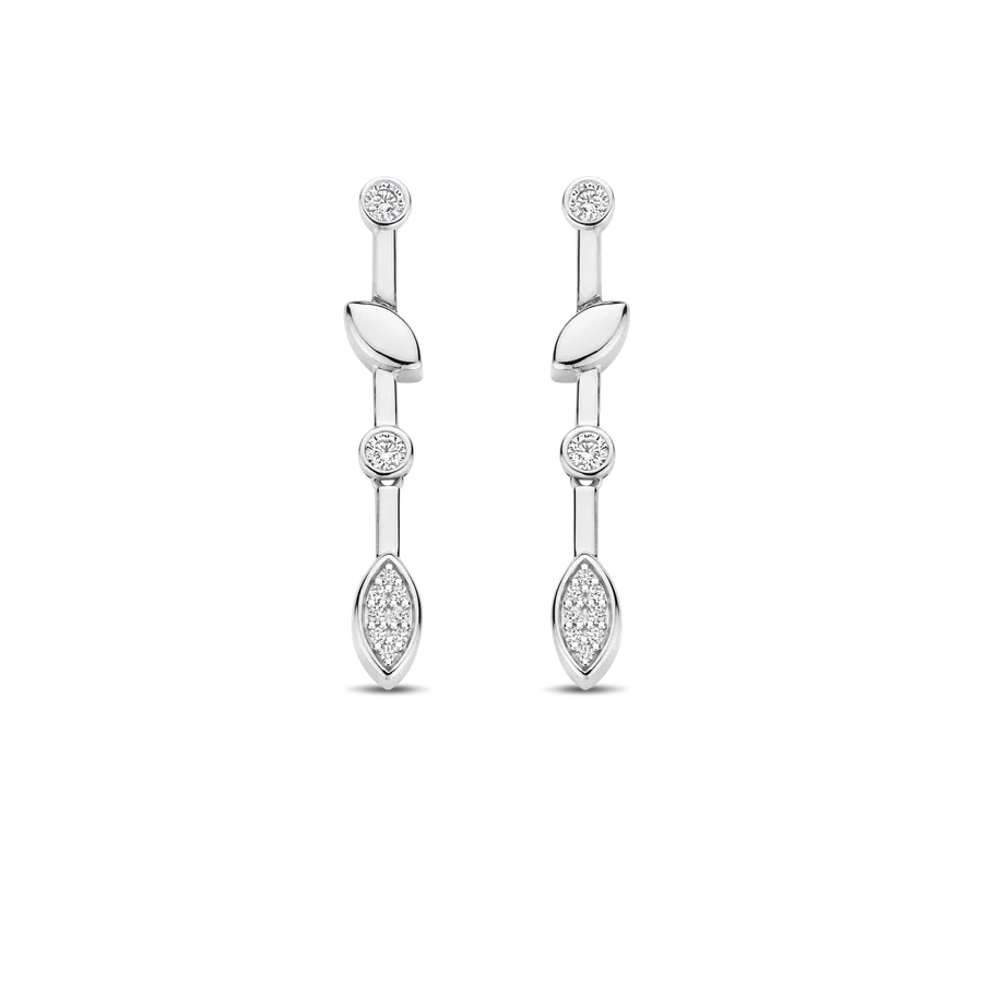 TI SENTO Milano | Orecchini pendenti in argento 925 con zirconi