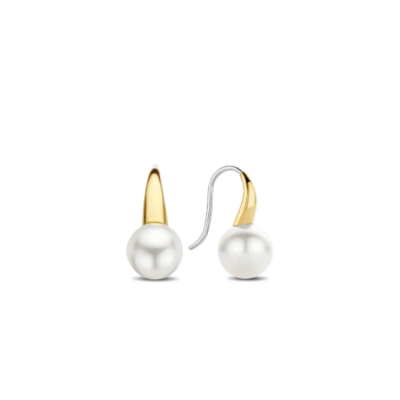 TI SENTO Milano | Orecchini pendenti in argento 925 placcato oro giallo con perle TI SENTO Milano | Orecchini pendenti in argento 925 placcato oro giallo con perle