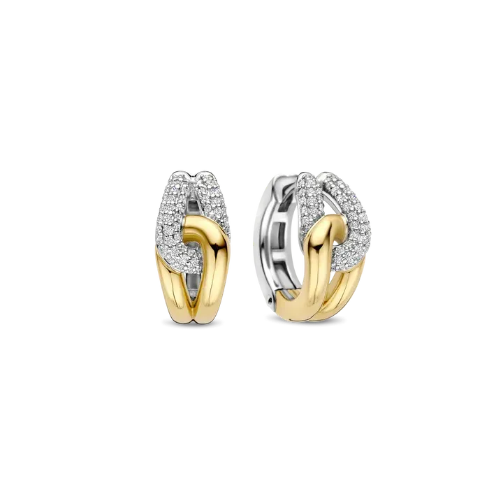 TI SENTO Milano | Orecchini cerchietti in argento 925 placcato oro con zirconi TI SENTO Milano | Orecchini cerchietti in argento 925 placcato oro con zirconi