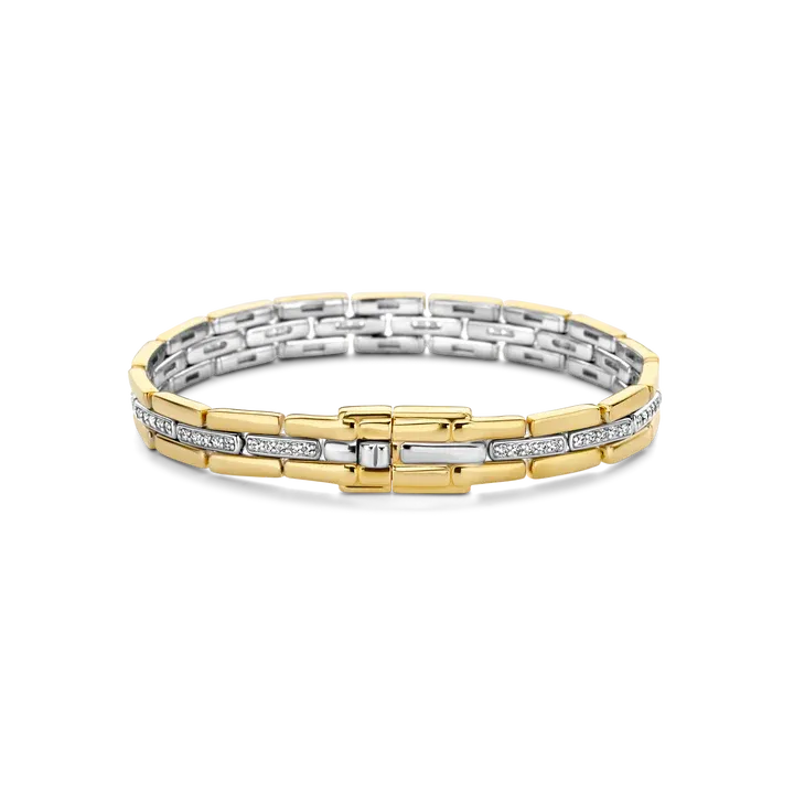 TI SENTO Milano | Bracciale bicolore in argento 925 placcato in oro giallo