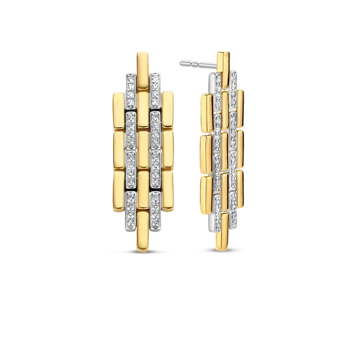 TI SENTO Milano | Orecchini pendenti in argento 925 placcato oro con zirconi TI SENTO Milano | Orecchini pendenti in argento 925 placcato oro con zirconi