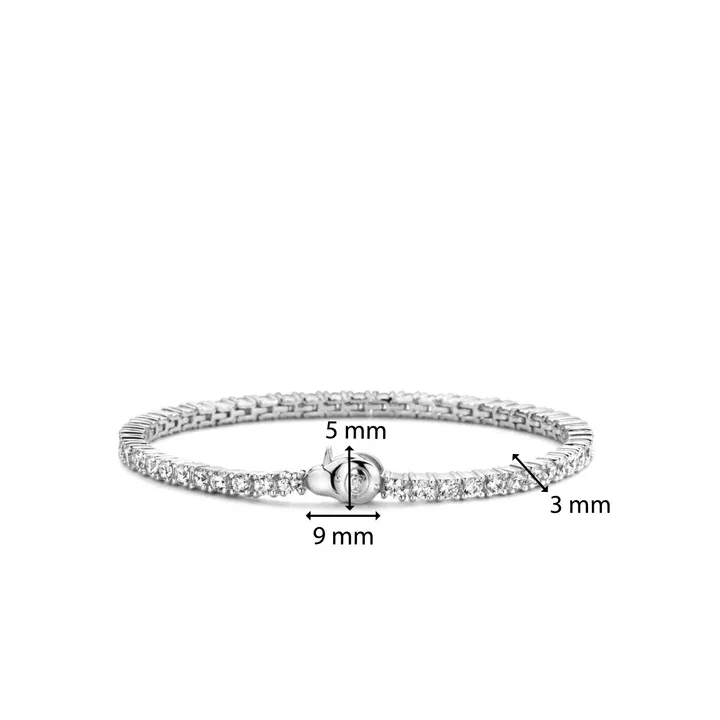 TI SENTO Milano | Bracciale tennis in argento 925 e zirconi