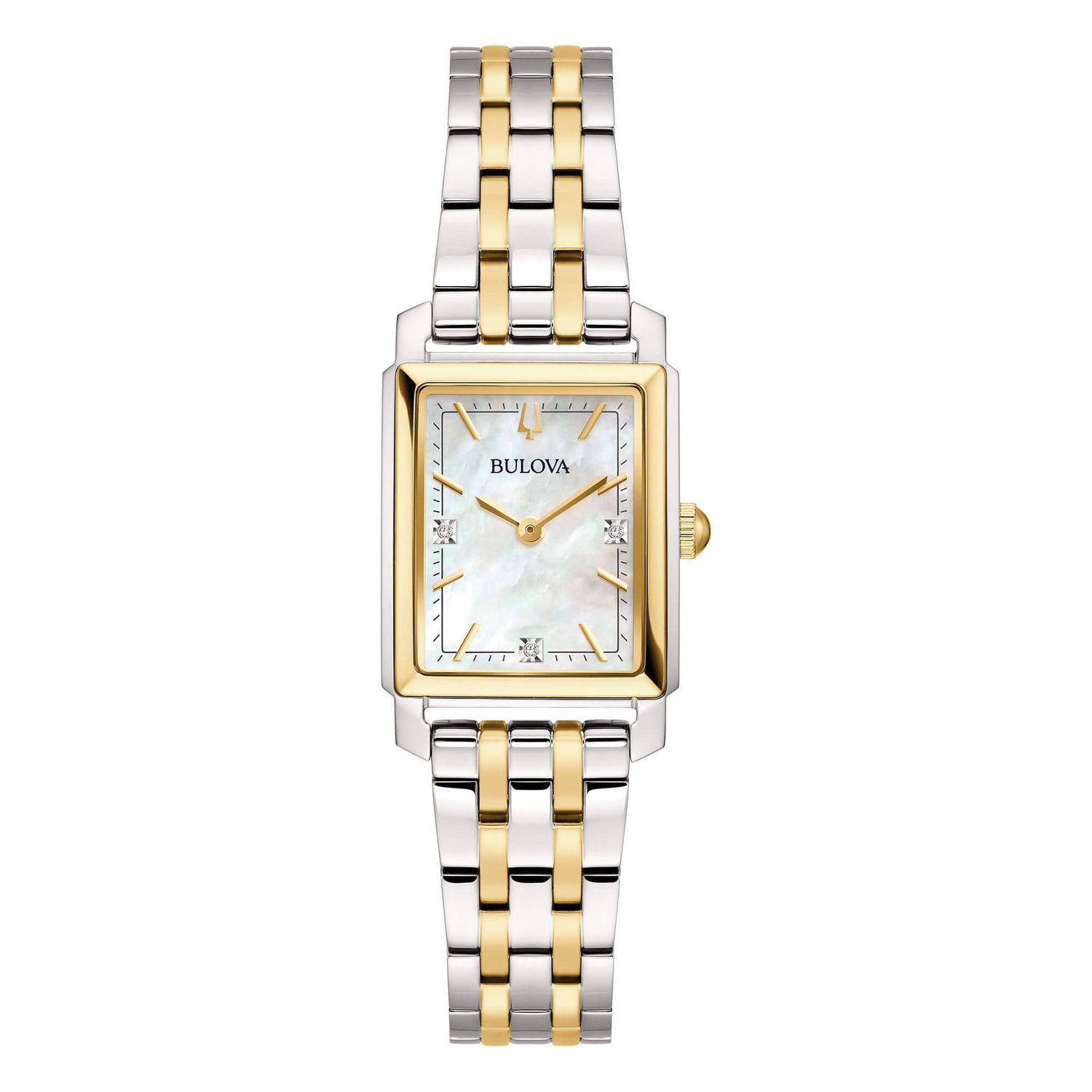 Bulova 98P220 Sutton Tank bicolore diamonds orologio donna Bulova 98P220 Sutton Tank bicolore diamonds orologio donna