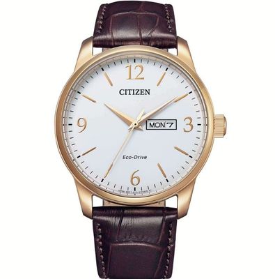 Citizen BM8553-16A Classic pelle marrone orologio eco-drive per uomo