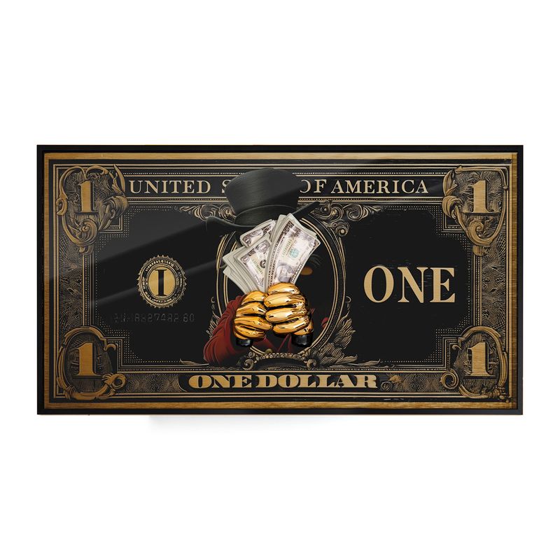 Sequenze Quadro a rilievo "Dream Big Famous Dollar" 40x74 cm Edizione limitata n. 188/999