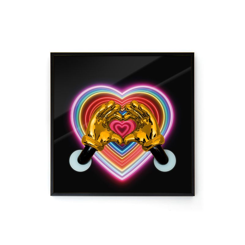Sequenze Quadro a rilievo "Wall He-Art Neon" 30x30 cm Edizione Limitata n. 064/999