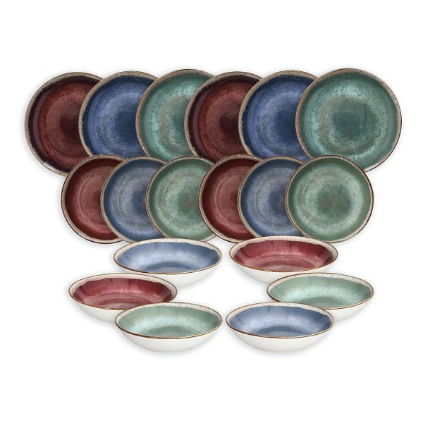 Andrea Fontebasso 1760 by Tognana Servizio di Piatti Moon Ibiza 18 pezzi Andrea Fontebasso 1760 by Tognana Servizio di Piatti Moon Ibiza 18 pezzi