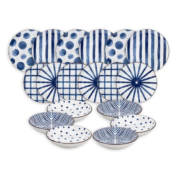 Andrea Fontebasso 1760 by Tognana Servizio di Piatti Blue Mirage 18 pezzi