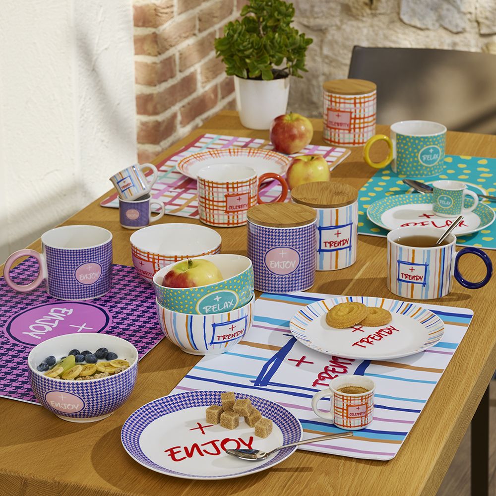 Andrea Fontebasso 1760 by Tognana Tazzine Caffè Set 4 pezzi New Milk & Coffee Good Vibes