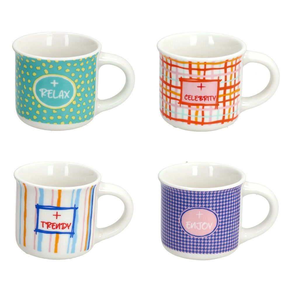 Andrea Fontebasso 1760 by Tognana Tazzine Caffè Set 4 pezzi New Milk & Coffee Good Vibes