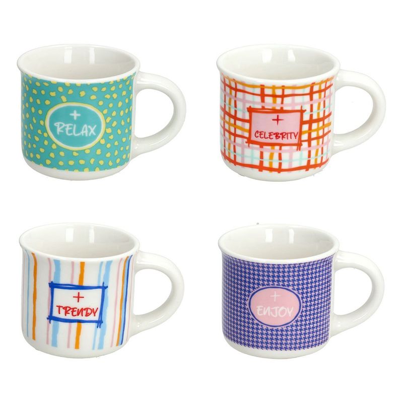 Andrea Fontebasso 1760 by Tognana Tazzine Caffè Set 4 pezzi New Milk & Coffee Good Vibes