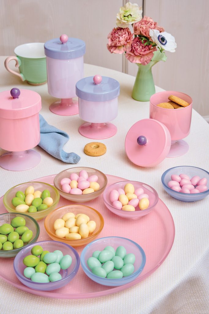 Andrea Fontebasso 1760 by Tognana Barattolo Alzata rosa Galassia 17 cm Galassia