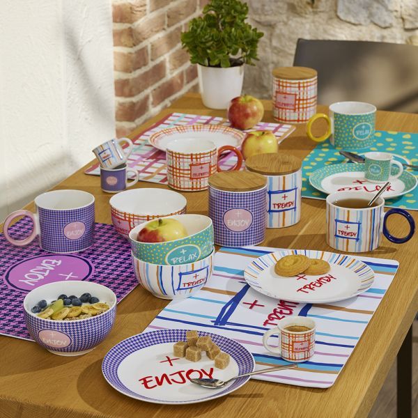 Andrea Fontebasso 1760 by Tognana Tazze Mug Set 4 pezzi New Milk & Coffee Good Vibes