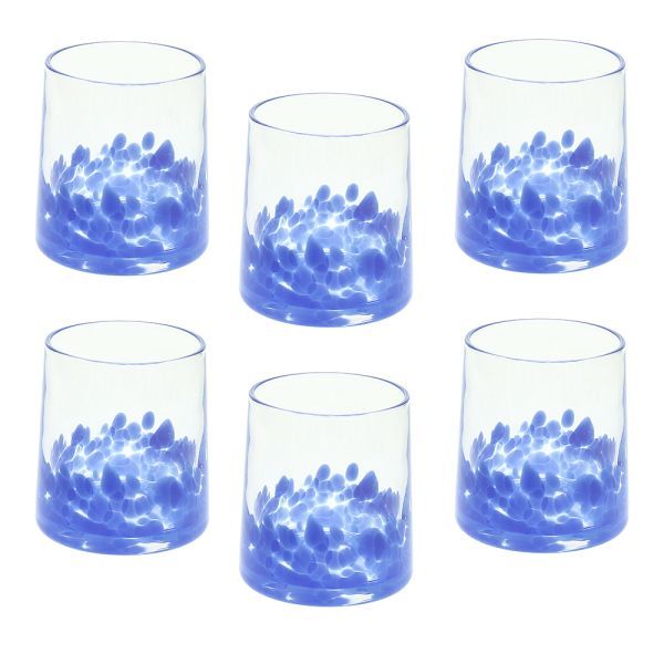 Andrea Fontebasso 1760 by Tognana Set 6 Bicchieri Blu Venezia