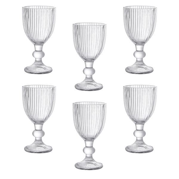 Andrea Fontebasso 1760 by Tognana Bicchieri Shot con piede Set 12 pz Galassia Rib