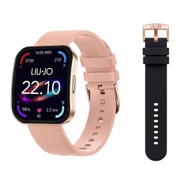 Liu Jo SWLJ214 Smartwatch Voice Curved rosa con doppio cinturino nero Liu Jo SWLJ214 Smartwatch Voice Curved rosa con doppio cinturino nero